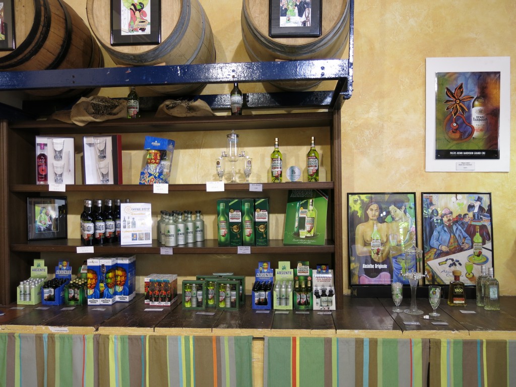Absinthe paraphernalia in a Provence Store