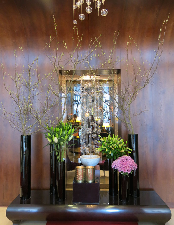 Kempinski hotel flower arrangement